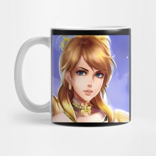 anime blonde hair manga charcter Mug